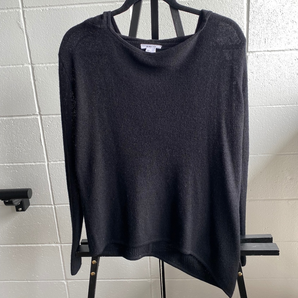 Helmut Lang Black Hooded Sweater Size Small